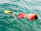Free Man In The Life Vests Snorkeling Stock Images - 7798624
