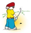 Free Golfer Cartoon Royalty Free Stock Photography - 786437