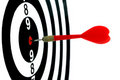 Free Red Arrow Hit In The Center Of Target-4 Stock Images - 7802654