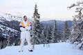Free Mountain-skier On The Top Of Mountain. Stock Images - 7812074