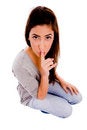 Free Quite Woman Instructing To Be Silent Stock Image - 7823401