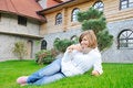 Free Nice Girl Lie On Grass Royalty Free Stock Photo - 7828355