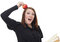 Free The Girl With The Book And An Apple Stock Image - 7834151