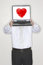 Free Businessman Holding Laptop With Heart Stock Photo - 7835810