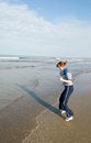 Free The Girl Jumps Ashore Royalty Free Stock Image - 7840696
