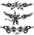 Free Tribal Dragon Tattoo Designs Royalty Free Stock Photo - 7877155