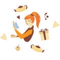 Free Girl & Desserts Royalty Free Stock Photo - 7882285