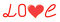 Free Image Of A Word Love And Red Heart. Stock Image - 7886551