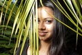 Free Woman Behind A Frond Royalty Free Stock Images - 7891339