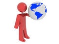 Free Person With Earth Royalty Free Stock Photo - 7894925
