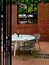 Free Secluded Cyan Dining Table And Chairs Royalty Free Stock Photography - 797257