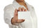 Free Businesswoman Holding Empty Business Card Stock Photo - 7904470
