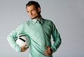Free Man Holding Soccer Ball Royalty Free Stock Photography - 7911667