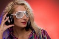 Free Woman With Shutter Glasses Royalty Free Stock Image - 7913406
