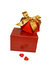 Free Two Red Gifts With A Gold Ribbon And Two Hearts Royalty Free Stock Image - 7928286