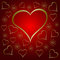 Free Red And Gold Valentines Day Illustration Royalty Free Stock Images - 7939739