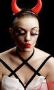Free Devil Kiss With Closed Eyes Stock Photography - 7954532