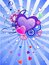 Free St.Valentine S Day Blue Background Royalty Free Stock Images - 7960129