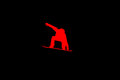 Free Silhouette Of Snowboarder In The Sky Stock Photography - 7974532