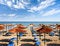 Free Beach With Sunshades And Beds Stock Photo - 7982810