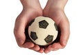 Free Hand Hold Soccer Ball Royalty Free Stock Images - 805429