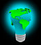 Free Earth Light Bulb - White Background Royalty Free Stock Images - 8006029