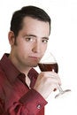 Free Young Man Tasting Red Wine Stock Images - 8014004