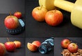 Free Montage Of Dieting Concepts - Apples Stock Photography - 8021842