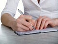 Free Businesswoman At Office Write Royalty Free Stock Photography - 8022927