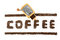 Free Hand Coffee-grinder With A Coffee Word Stock Photography - 8024382