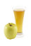 Free Glass Of The Apple Juice And Apple. On The White. Royalty Free Stock Photography - 8024567