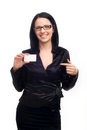 Free Girl With A Business Card Stock Photos - 8035983