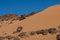 Free Dune And Rock In Blue Sky Desert Stock Image - 8031361