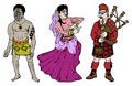 Free Moor, Dancer And Scotsman Stock Photo - 8043830