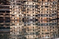 Free Shipping Pallets On Water Royalty Free Stock Photo - 8044715