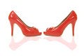 Free Red Shoes With Reflection Royalty Free Stock Photos - 8049178