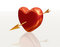Free Golden Red Heart With Arrow Stock Photo - 8041750