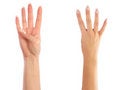 Free Female Hands Counting Royalty Free Stock Images - 8056859