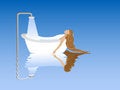 Free Woman In A  Bathroom Royalty Free Stock Images - 8061329