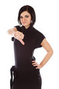 Free Beauty Girl With Thumb-down Royalty Free Stock Photography - 8069777