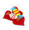 Free Three Red Hearts Made Of Cloth And Sweets Royalty Free Stock Photo - 8068965
