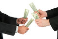 Free Businessmen With Dollars In Hands Stock Image - 8071501