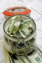 Free Banknotes In Glass Bank Stock Photos - 8078063