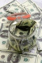 Free Banknotes In Glass Bank Royalty Free Stock Image - 8078086