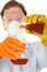 Free Scientist Pours Liquid From One Flask In Another Stock Image - 8074441