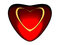 Free Volumetric Red Heart With Gold Heart Inside. Royalty Free Stock Images - 8077839