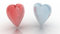 Free Red And White Crystal Hearts Royalty Free Stock Photos - 8083108