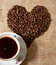 Free Heart Shape Made From Coffee Beans Royalty Free Stock Images - 8089229