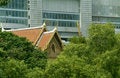 Free Buddhist Temple Among Trees In Bangkok Stock Photography - 814162