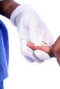 Free Nurse And A Diabetic Finger Stick Royalty Free Stock Photos - 815568